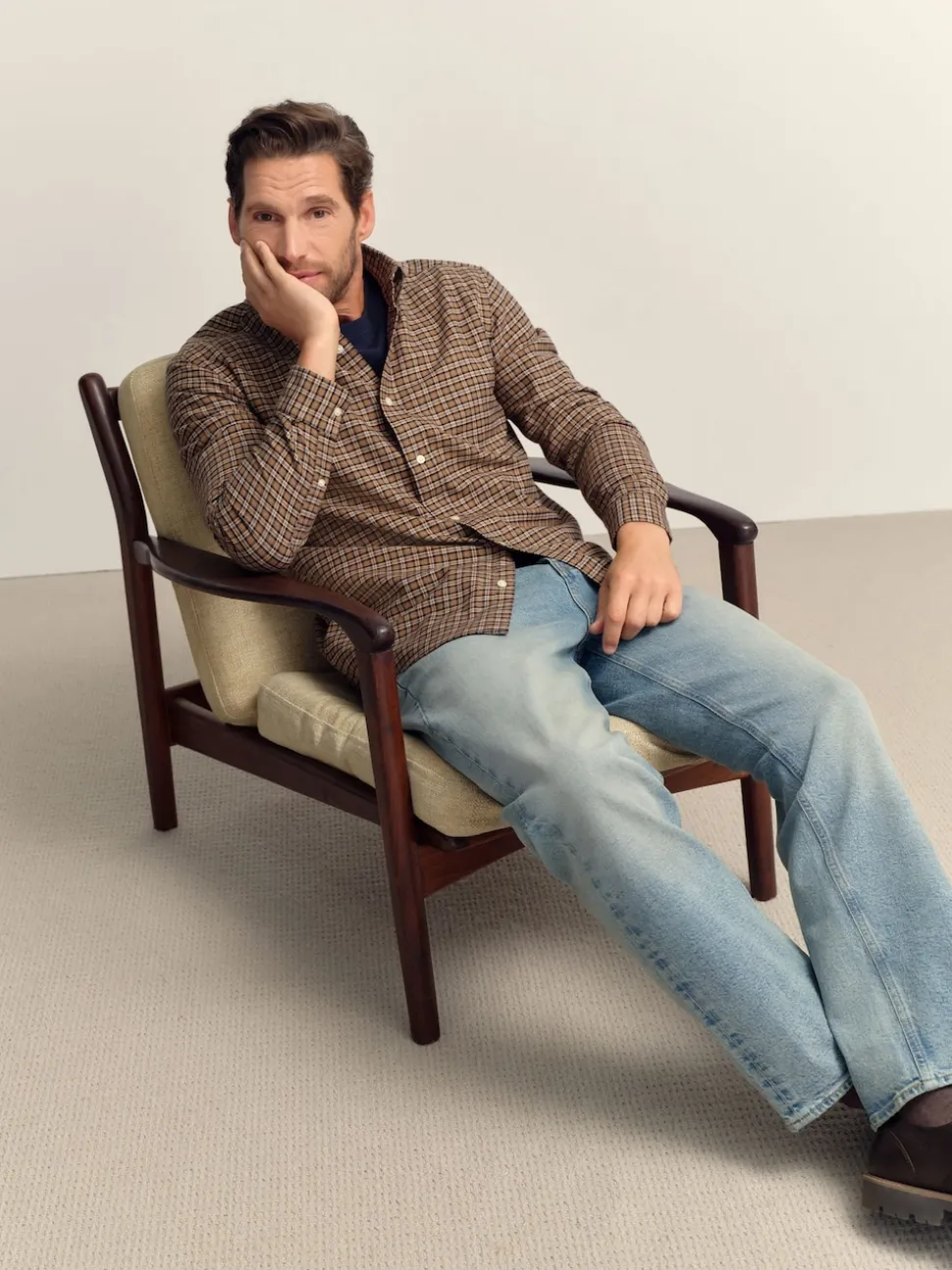 Neutral Long Sleeve Check Shirt