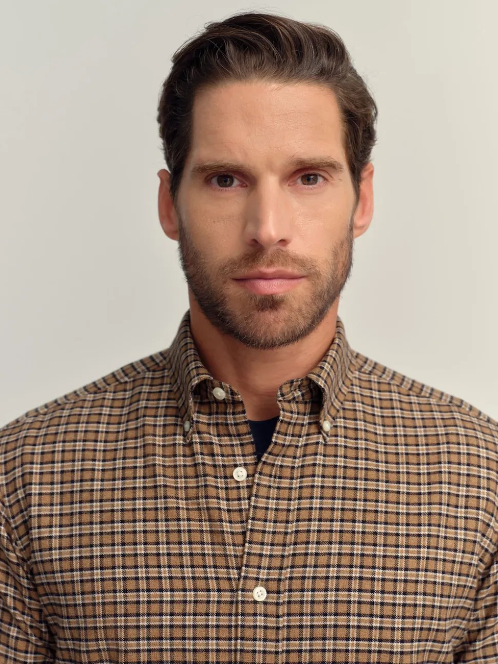 Neutral Long Sleeve Check Shirt