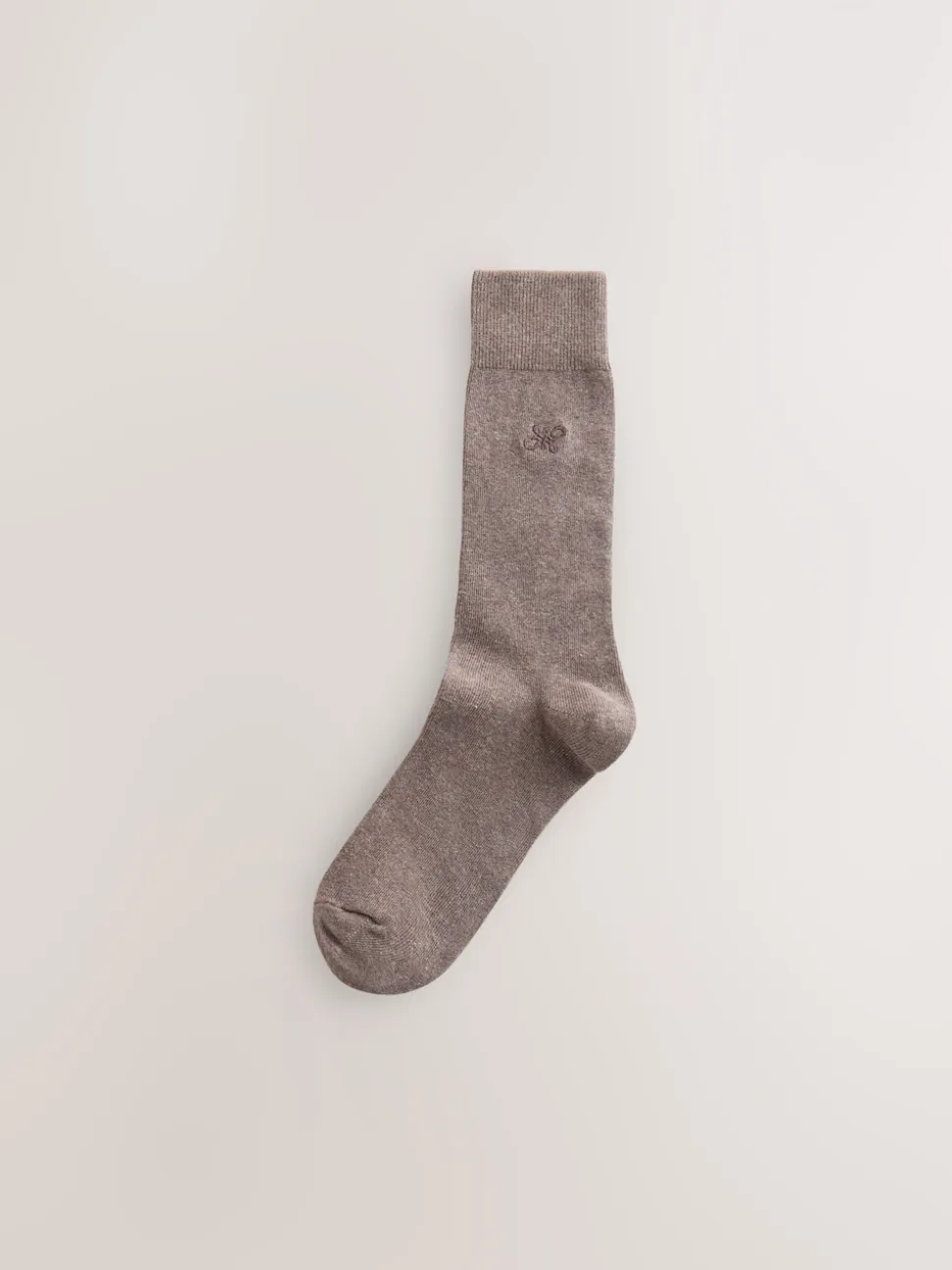Neutral Marl 5 Pack Embroidered Lasting Fresh Socks