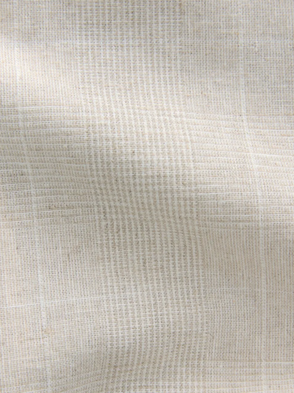 Neutral Regular Fit Linen Blend Check Suit Jacket