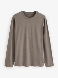 Neutral Regular Fit Regular Fit Long Sleeve 100% Cotton T-Shirts 5 Pack