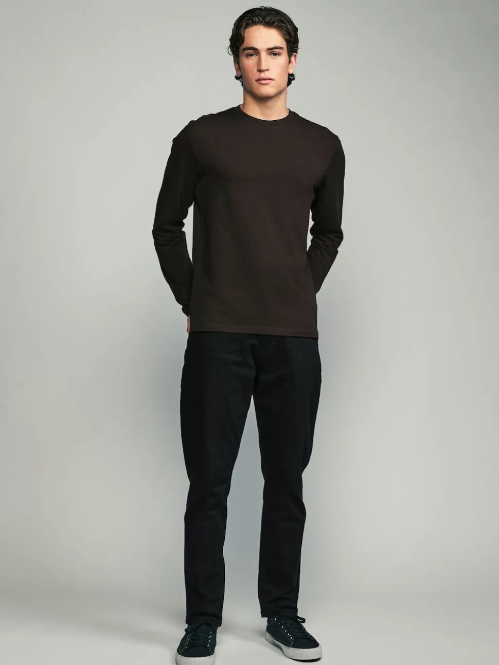 Neutral Regular Fit Regular Fit Long Sleeve 100% Cotton T-Shirts 5 Pack
