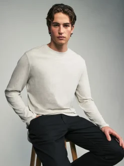 Neutral Regular Fit Regular Fit Long Sleeve 100% Cotton T-Shirts 5 Pack