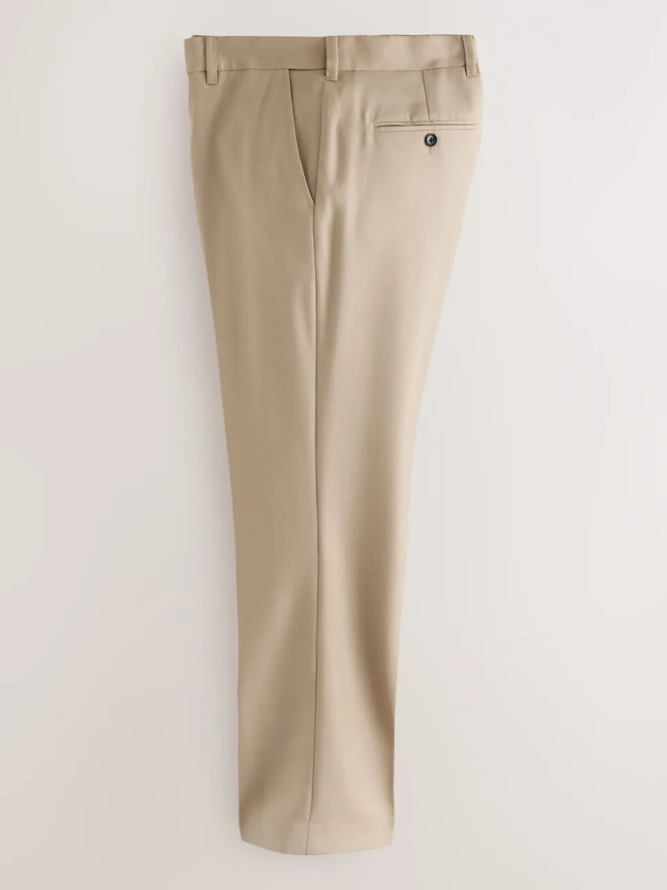 Neutral Regular Fit Signature 100% Wool Trousers With Motion Flex Waistband