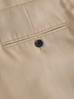 Neutral Regular Fit Signature 100% Wool Trousers With Motion Flex Waistband