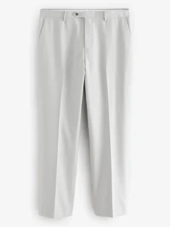 Neutral Regular Fit Textured Suit Trousers