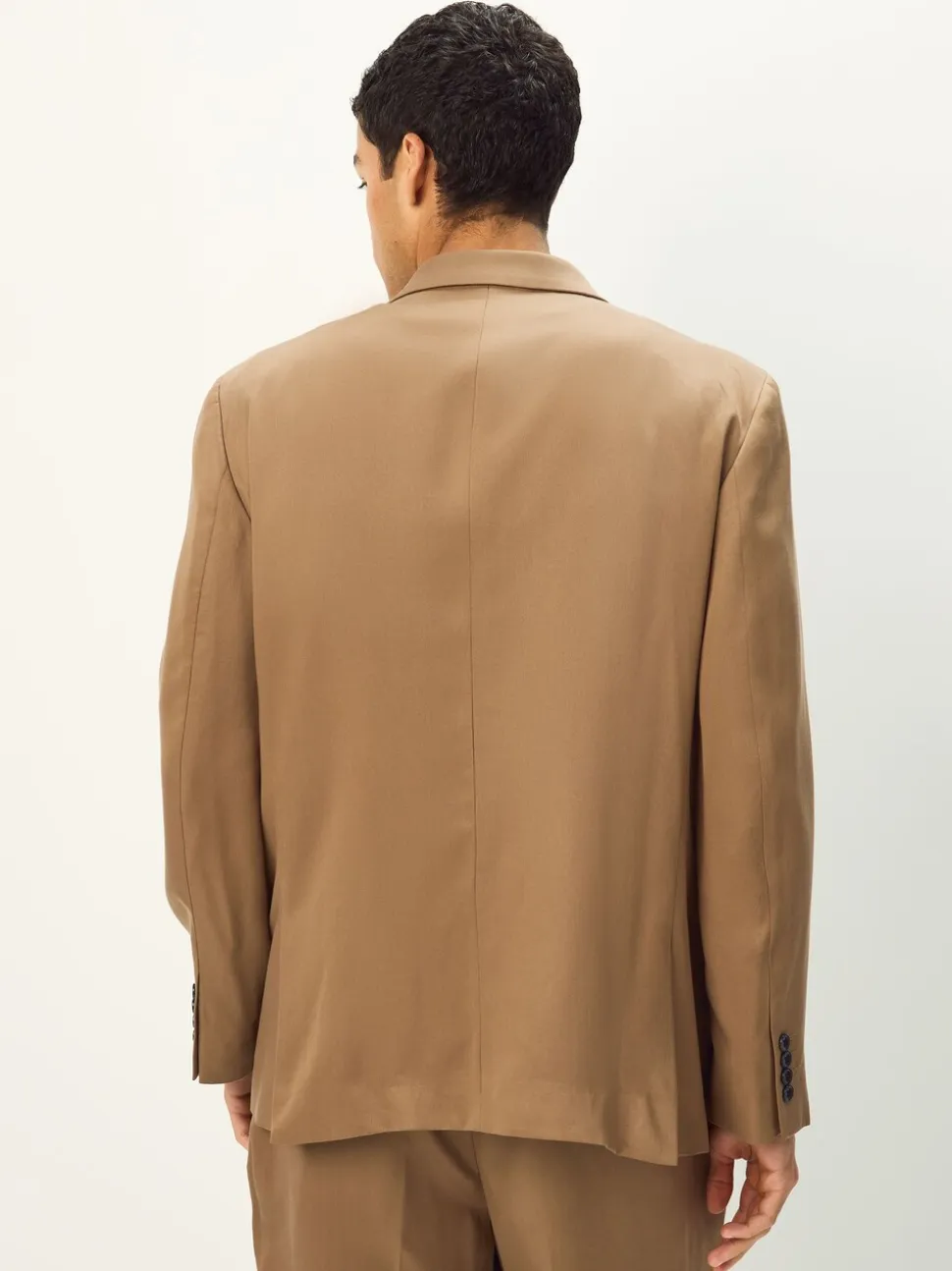 Neutral Relaxed Fit Lyocell Suit Jacket