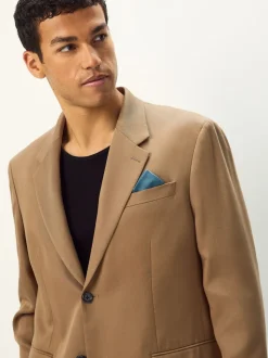 Neutral Relaxed Fit Lyocell Suit Jacket