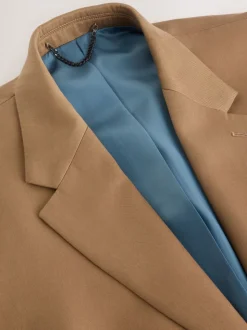 Neutral Relaxed Fit Lyocell Suit Jacket