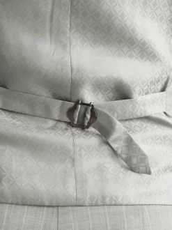 Neutral Signature Empire Mills British Wool Fabric Striped Suit Waistcoat