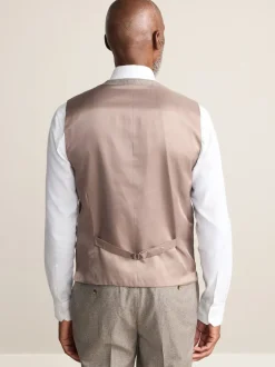 Neutral Signature Marzotto 100% Italian Wool Check Suit Waistcoat