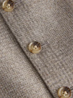Neutral Signature Marzotto 100% Italian Wool Check Suit Waistcoat