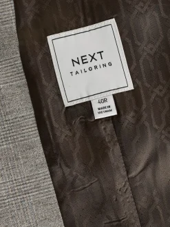 Neutral Slim Fit Check Suit Waistcoat