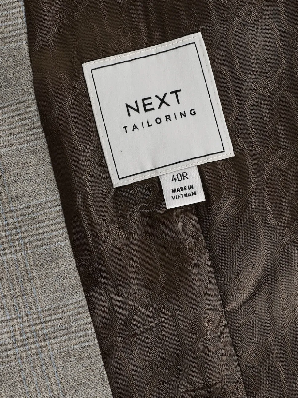 Neutral Slim Fit Check Suit Waistcoat