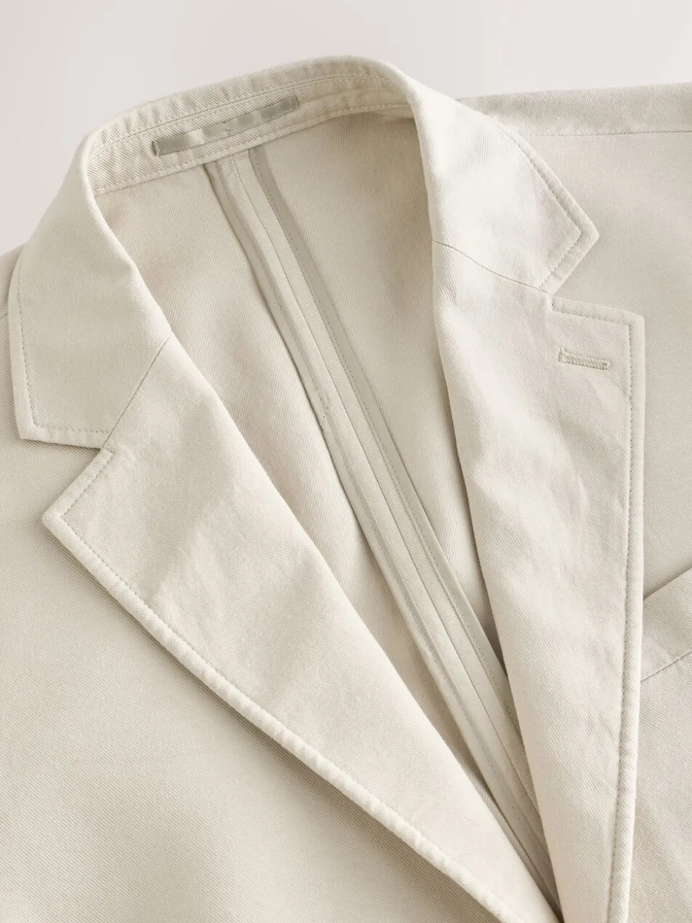 Neutral Slim Fit Cotton TENCEL™ Suit Jacket