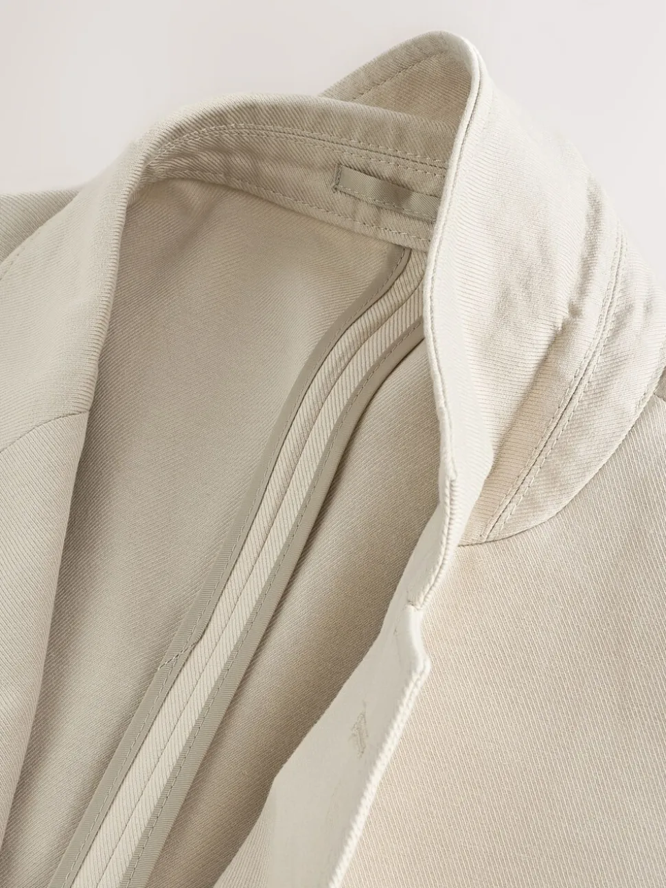 Neutral Slim Fit Cotton TENCEL™ Suit Jacket