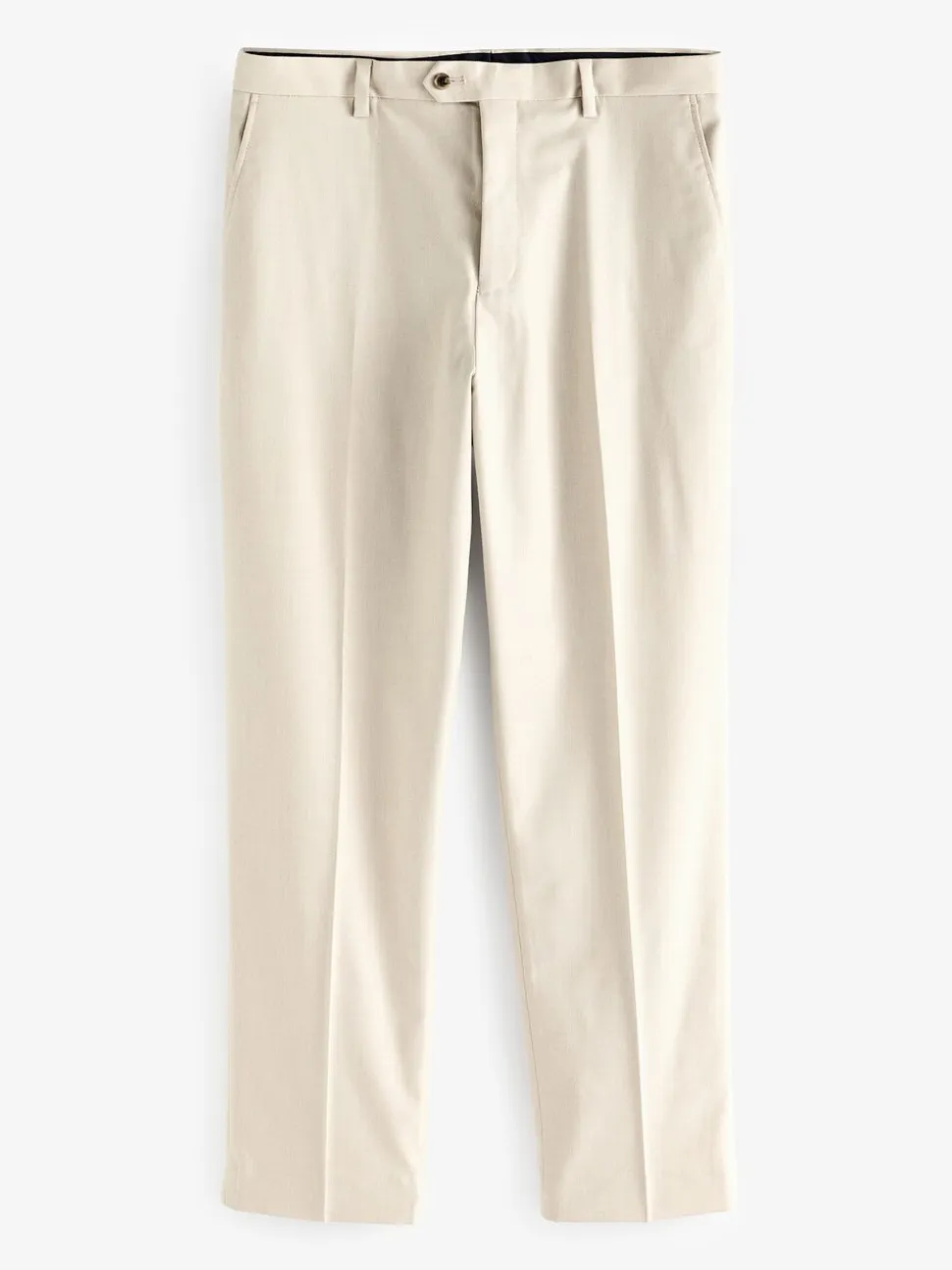 Neutral Slim Fit Flannel Suit Trousers