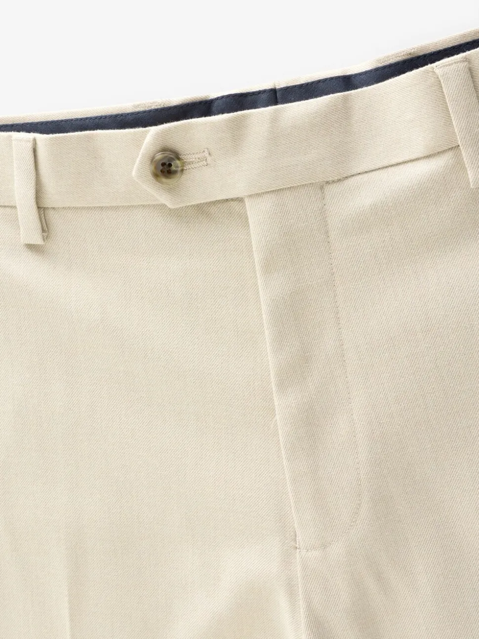 Neutral Slim Fit Flannel Suit Trousers