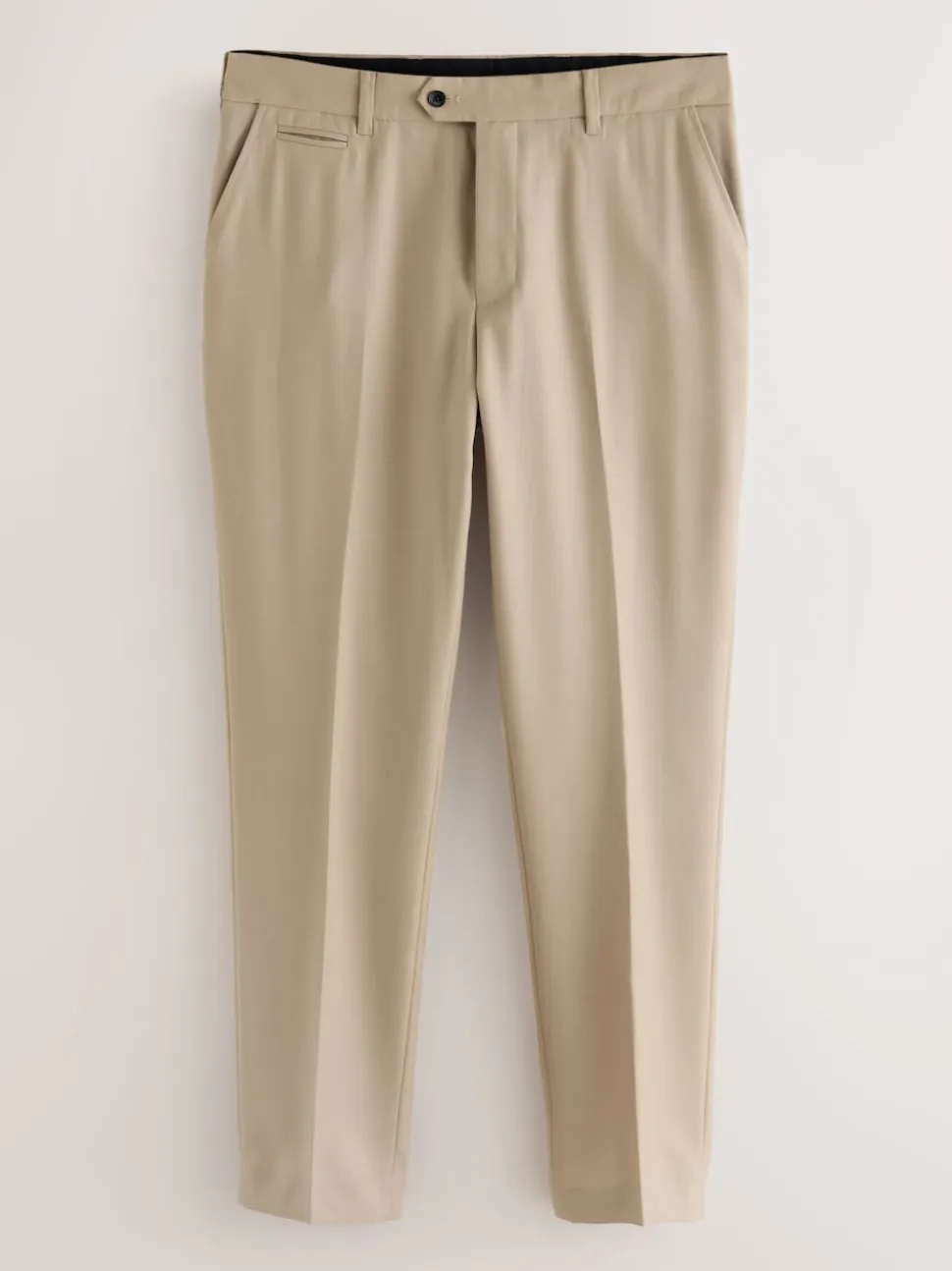 Neutral Slim Fit Signature 100% Wool Trousers With Motion Flex Waistband
