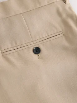 Neutral Slim Fit Signature 100% Wool Trousers With Motion Flex Waistband