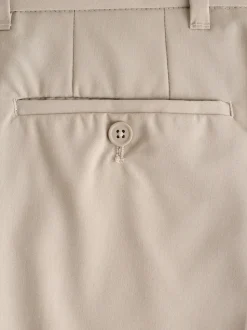Neutral Slim Fit Stretch Smart Trousers