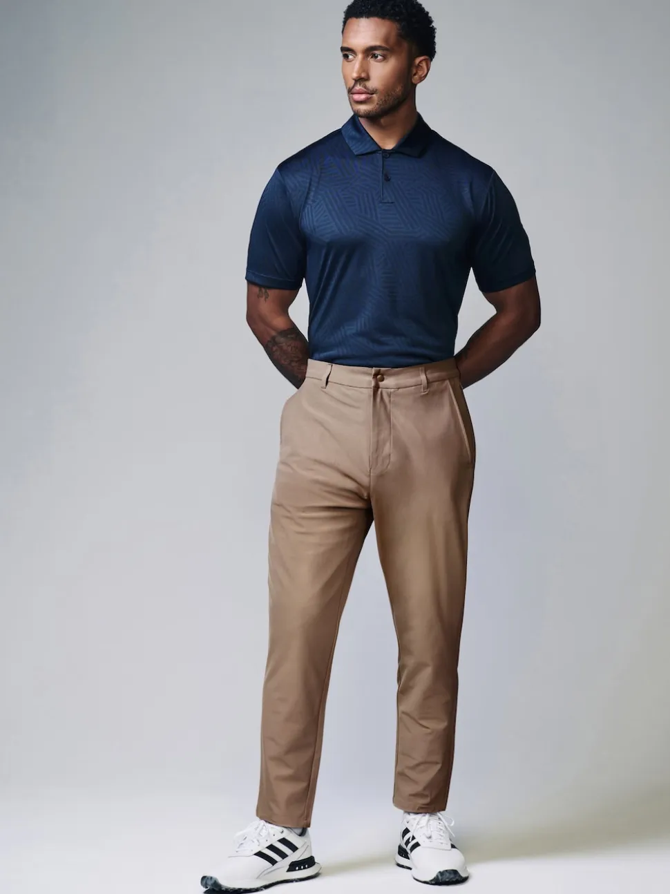 Neutral Stone Active Golf Chino Trousers