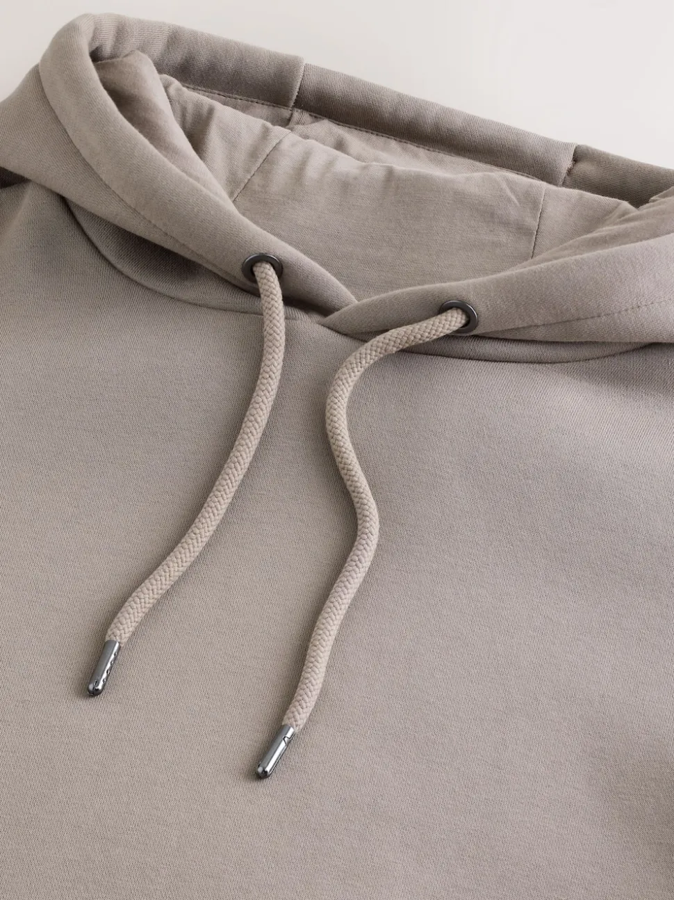 Neutral Stone Regular Fit Heavyweight Cotton Rich Jersey Hoodie