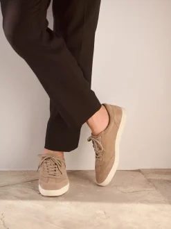 Neutral Suede Smart Trainers