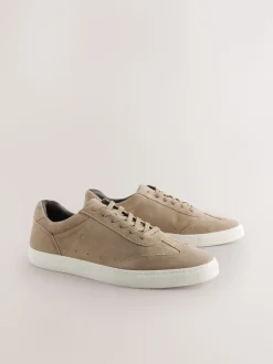 Neutral Suede Smart Trainers