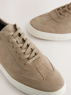 Neutral Suede Smart Trainers