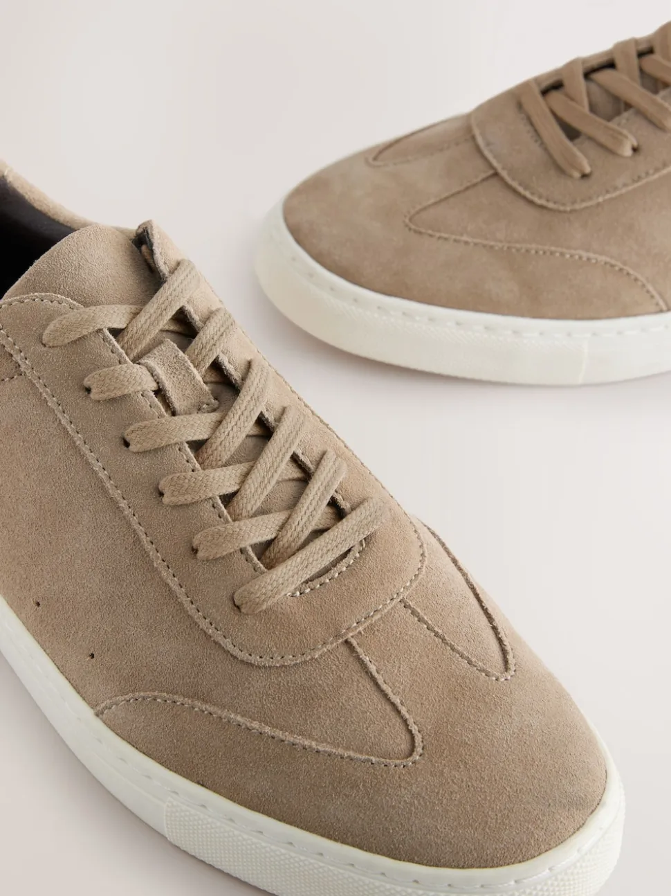 Neutral Suede Smart Trainers