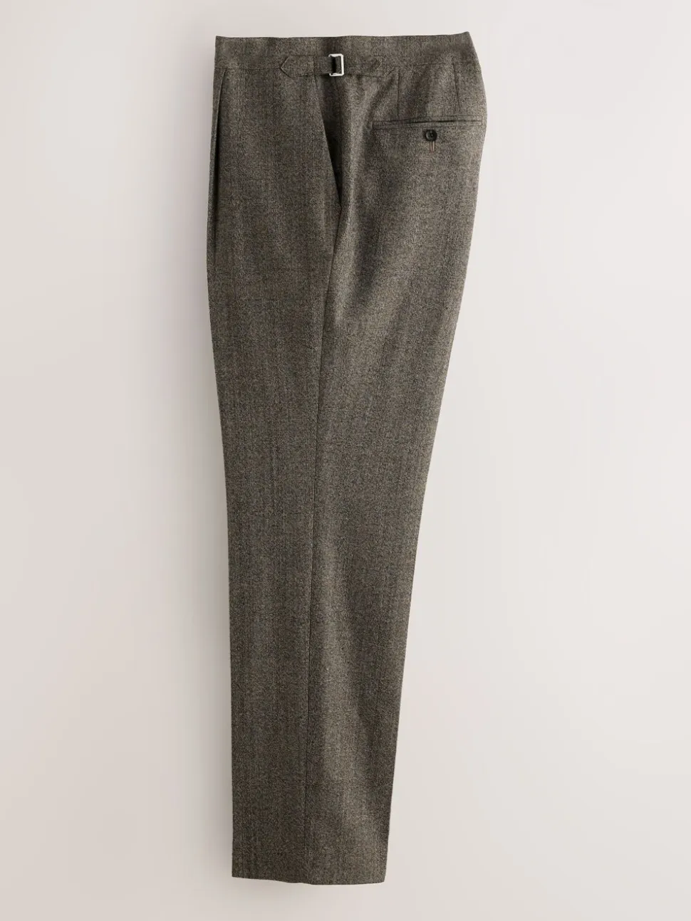 Neutral Tailored Fit Merino Wool Blend Suit Trousers