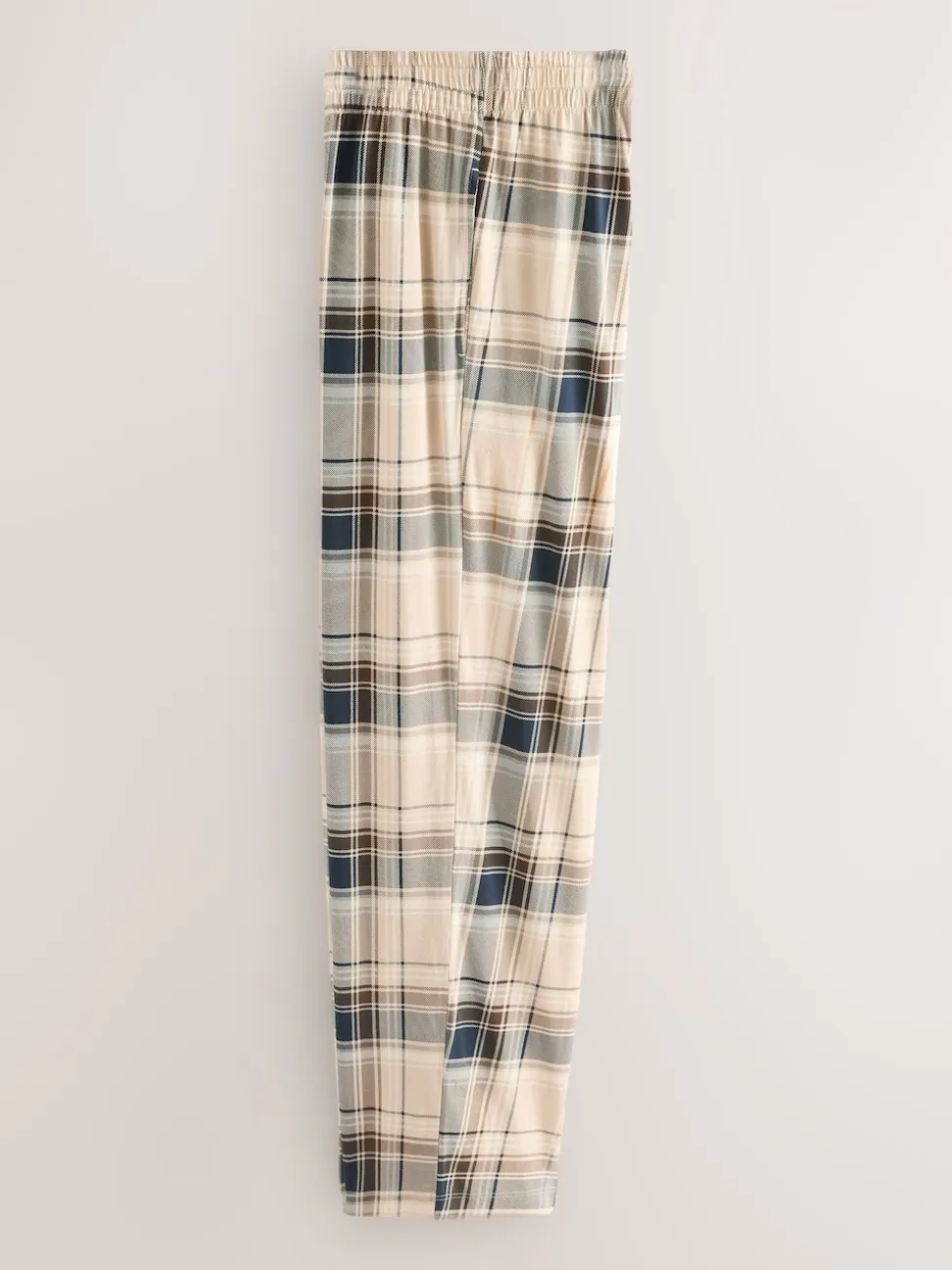 Neutral/Black Check Short Sleeve Jersey Pyjamas Set
