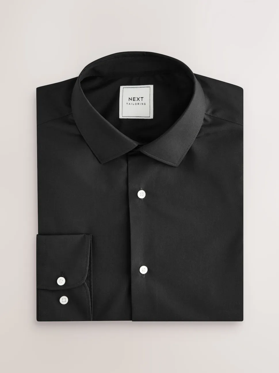 Neutral/Ecru/Black Slim Fit Easy Care Textured Single Cuff Smart Shirts 3 Pack