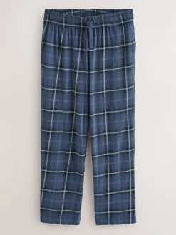 Neutral/Navy Check Jersey Short Sleeve Pyjamas Set 2 Pack