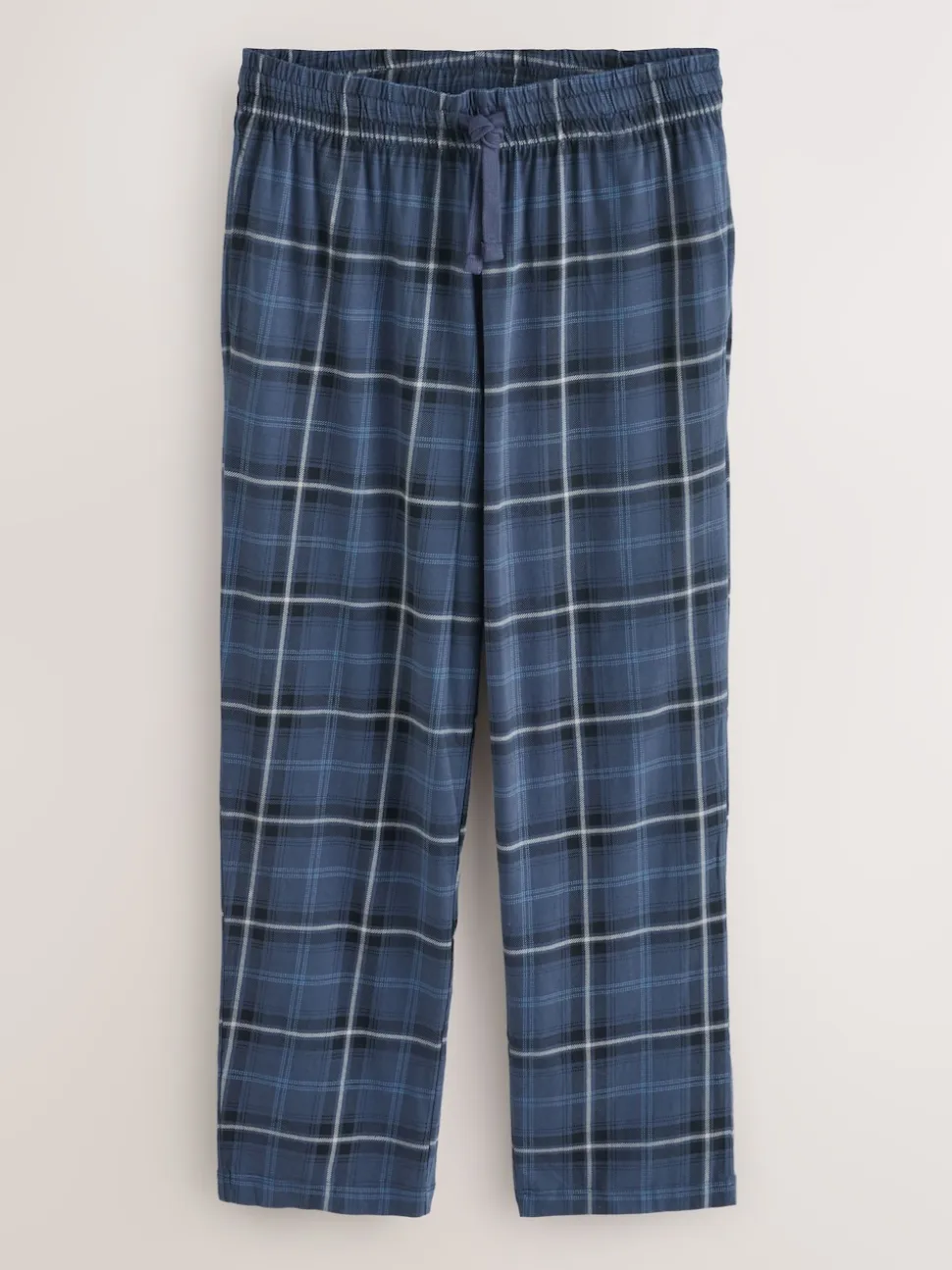 Neutral/Navy Check Jersey Short Sleeve Pyjamas Set 2 Pack
