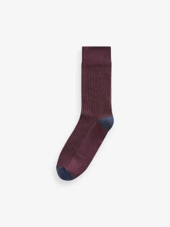 Neutral/Navy Pattern Smart Socks 5 Pack