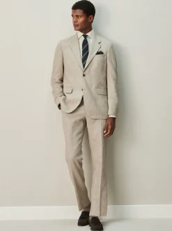 Neutral/Navy Stripe Regular Fit Shirt Tie and Pin Set