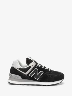 New Balance Black Chrome Mens 574 Trainers