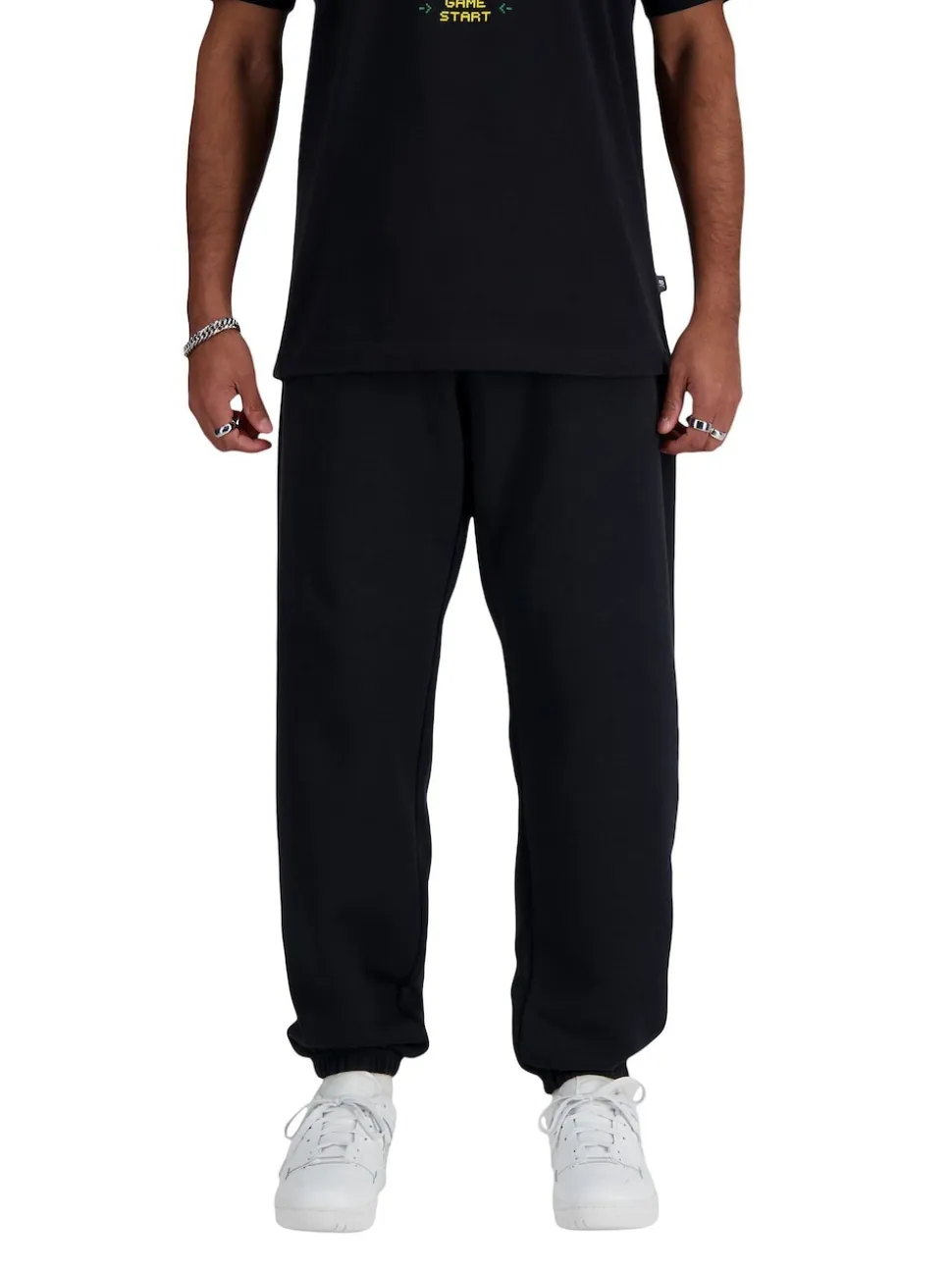New Balance Black Mens Essentials Fleece Joggers