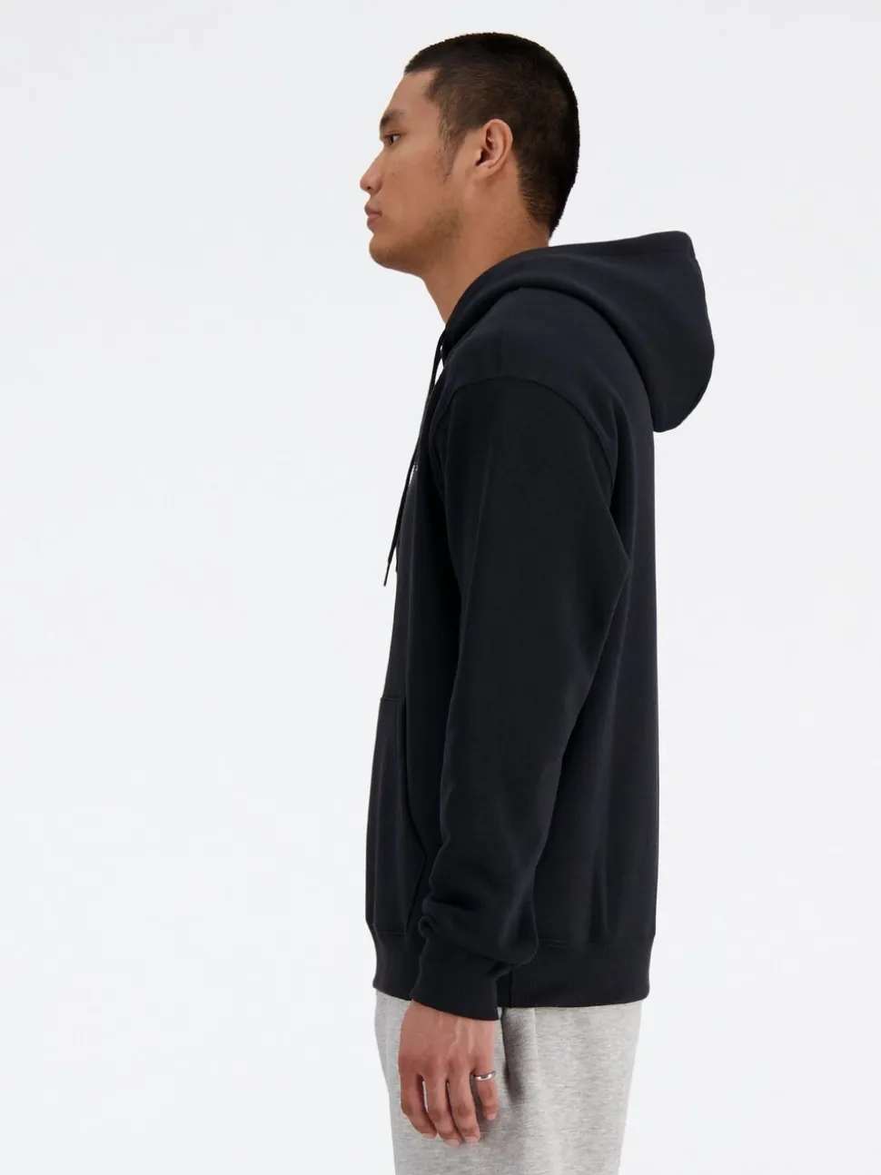 New Balance Black Mens Essential Fleece Hoodie