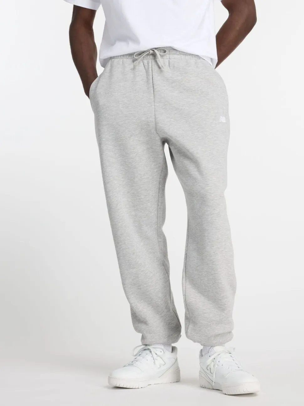 New Balance Grey Mens Essentials Fleece Joggers
