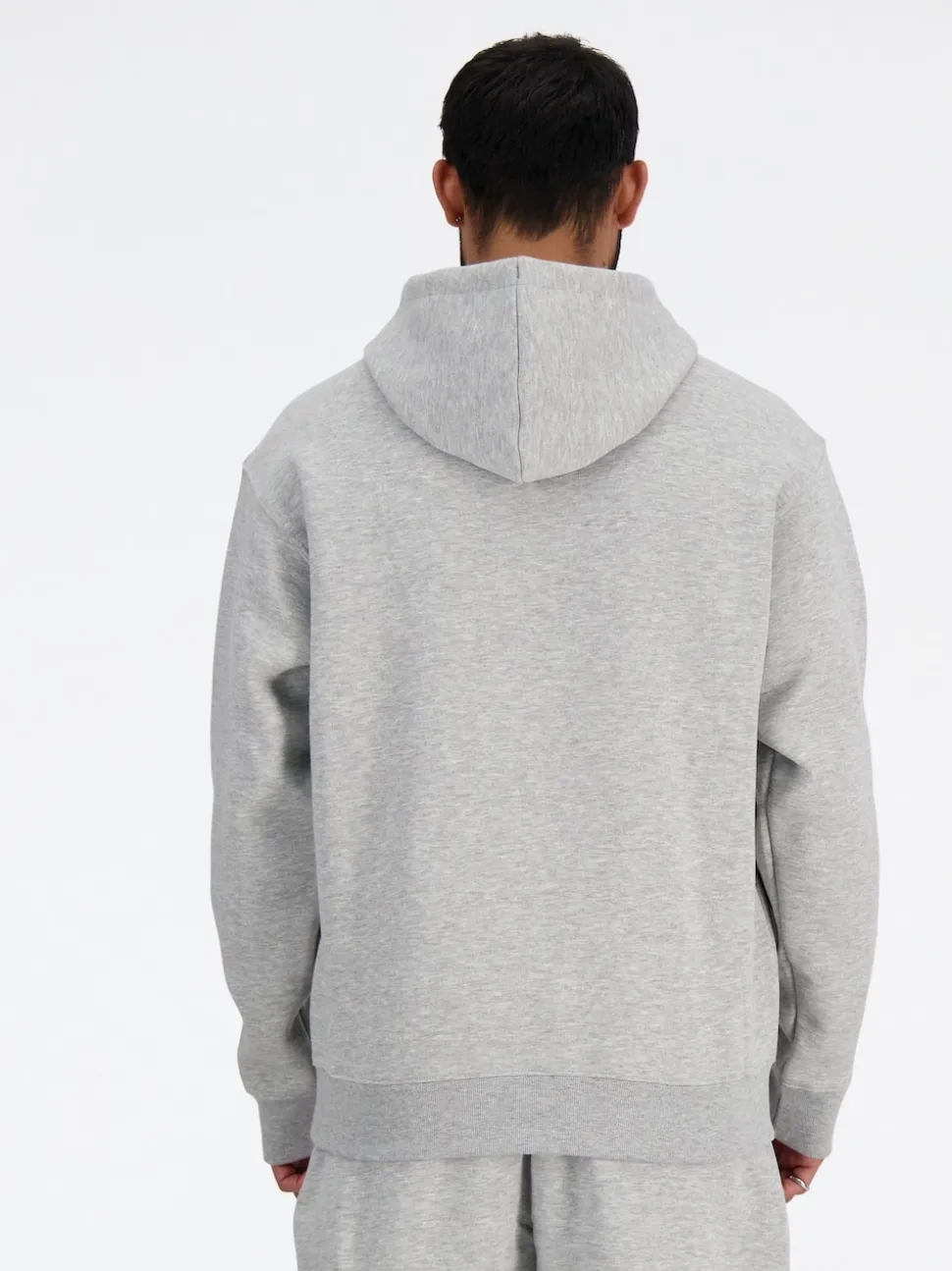 New Balance Grey Mens Essential Fleece Hoodie