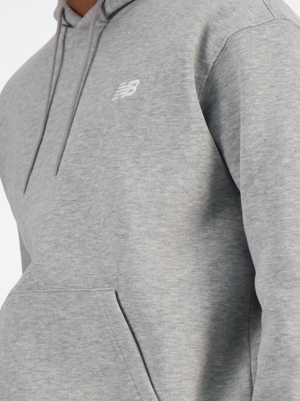 New Balance Grey Mens Essential Fleece Hoodie