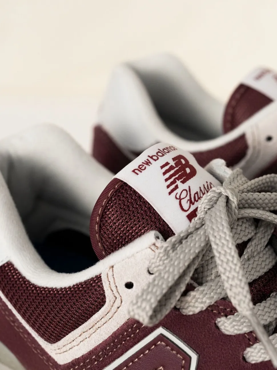 New Balance Red/White Mens 574 Trainers