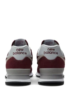 New Balance Red/White Mens 574 Trainers