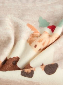 Oatmeal Hamish The Highland Cow Matching Family Christmas Pyjamas