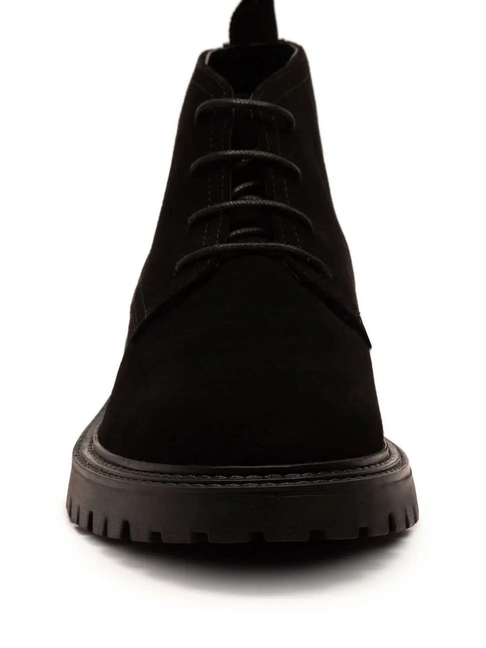 Off The Hook Black Axel Suede Chukka Ankle Lace-Up Black Boots