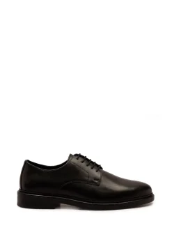Off The Hook Black Bourne Leather Lace-Up Derby Shoes