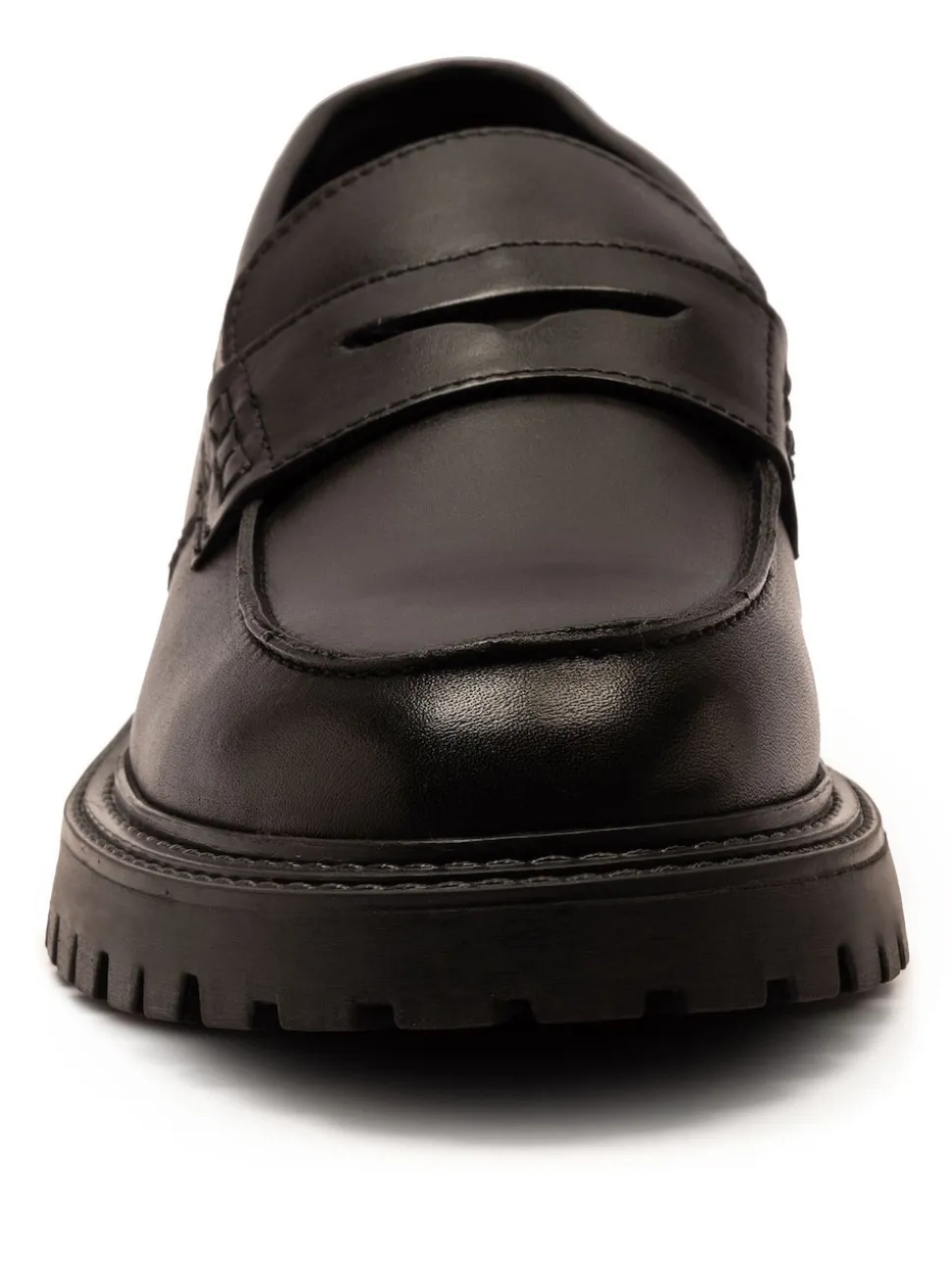 Off The Hook Black Bowie Leather Elevated Loafers